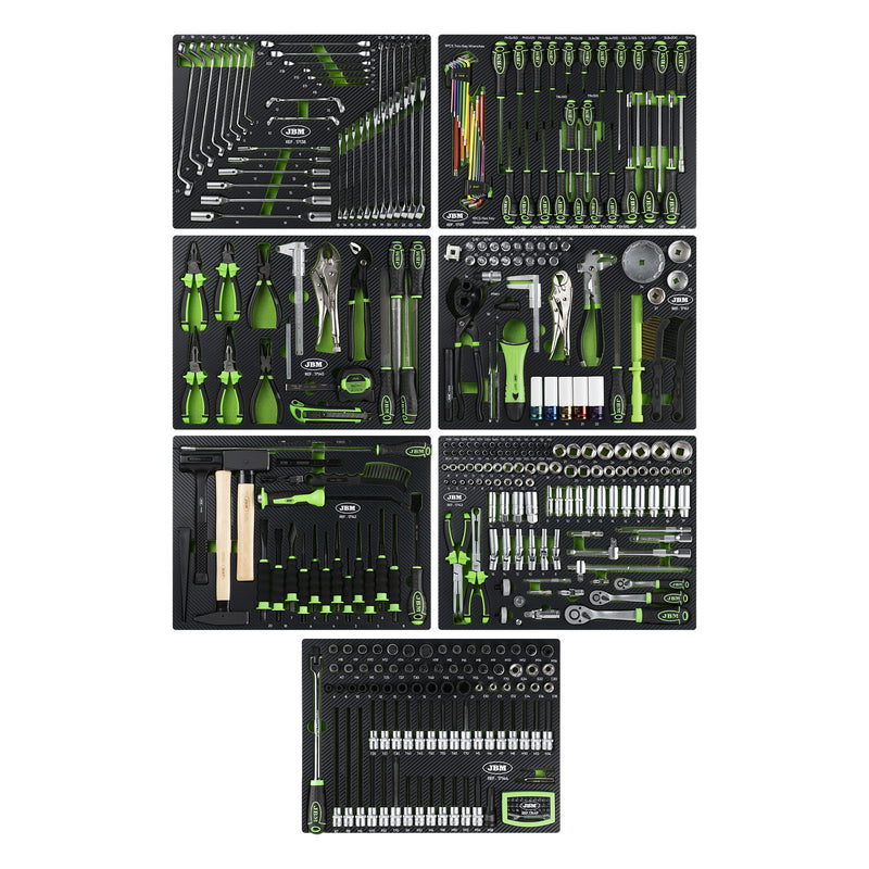 JBM (54720) Set Of 7 Eva Carbon Modules For Tool Trolley