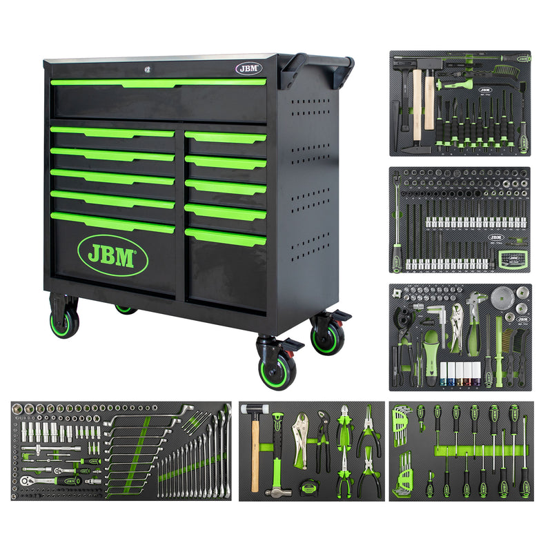 JBM (54725) Tool Cart 11 Drawers - Assembled