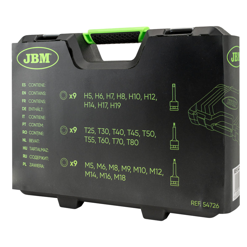 JBM (54726) Case with 27 Assorted Impact Bits