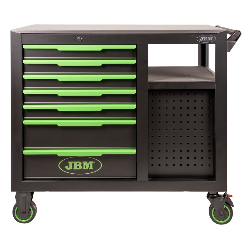 JBM (54747) 7 Frontal Drawers 4 Lateral Drawers Tool Trolley - Assembled With Tools