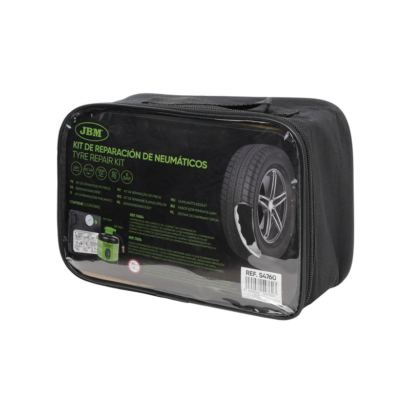 JBM (55128) Kit de vehículo – Baliza V16 geolocalizable + Kit reparapinchazos