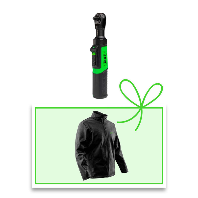 JBM (54769-J2XL) Llave de carraca inalámbrica de 1/4" - 3.6V con cargador + chaqueta 2XL