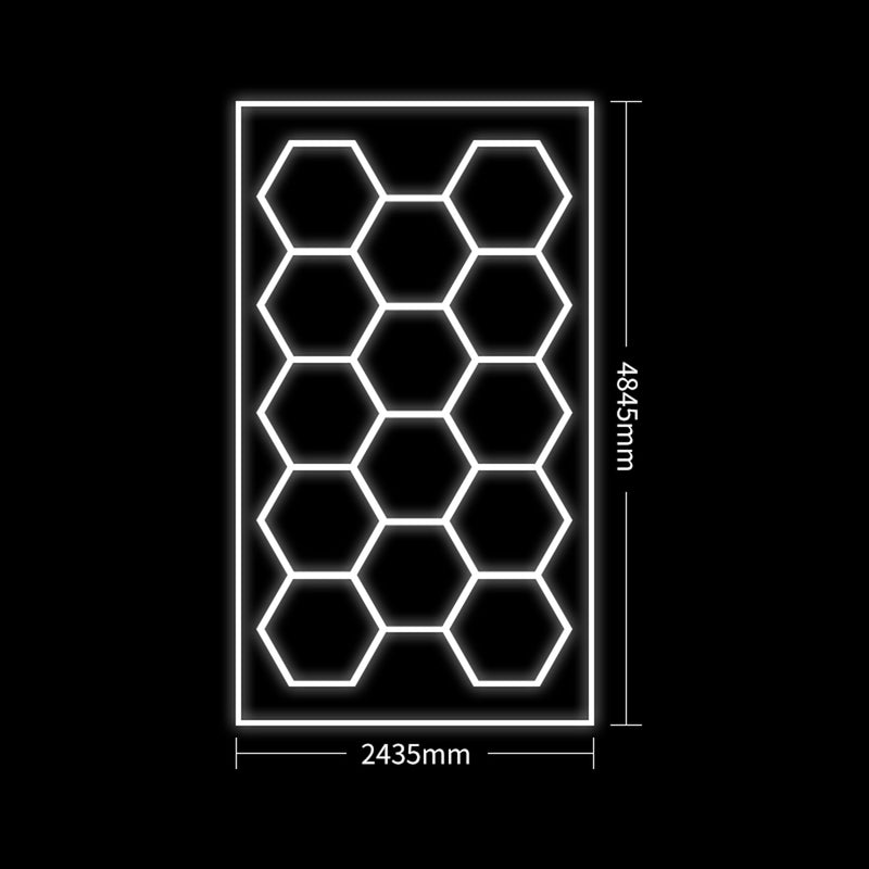 Juego de luces LED hexagonales JBM (SERIE618) con kit de soporte metálico