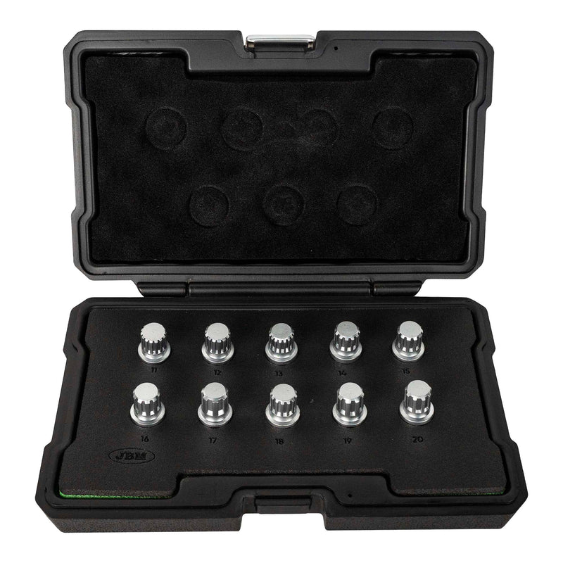 JBM (54816) 10-Piece Tipped Key Set For Wheel Locking Bolts Bmw