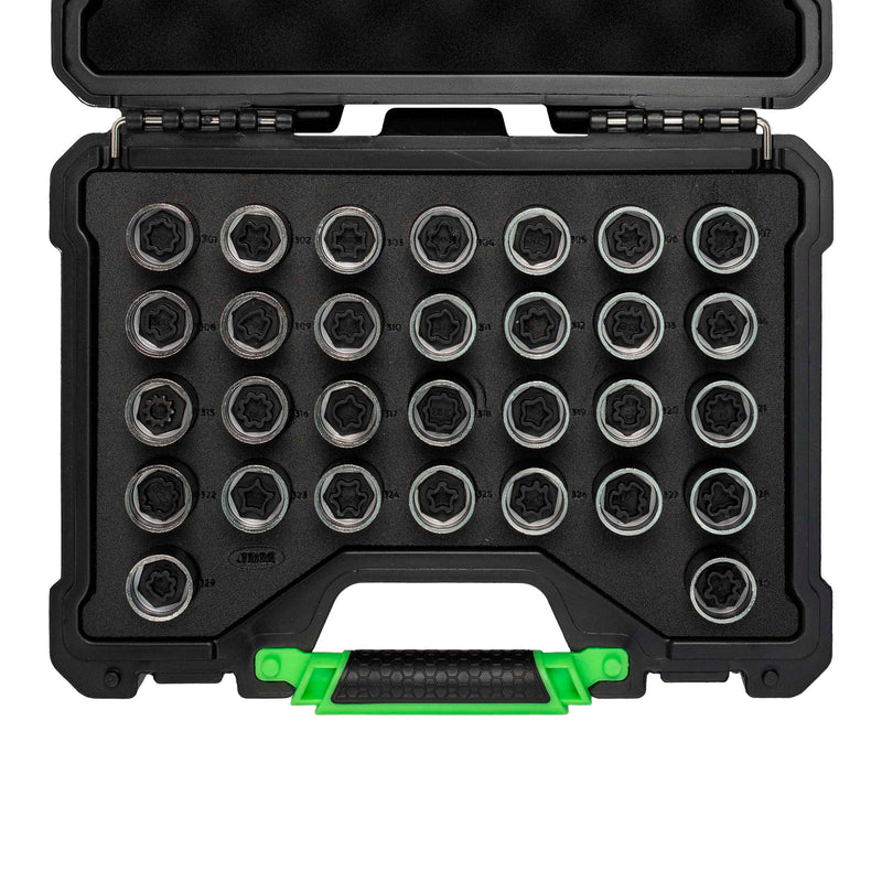 JBM (54821) Juego de llaves de bloqueo para pernos de rueda (21 piezas) para Opel/Vauxhall (121–140)