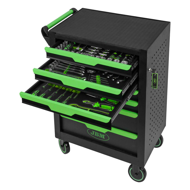 Carrinho de ferramentas JBM (54834) com 7 gavetas - 154 peças