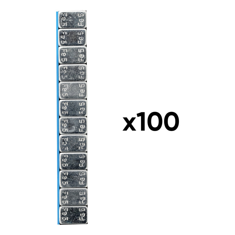 JBM (54844) Caixa com 100 pesos de ferro autocolantes para rodas - 60g (12x5g)