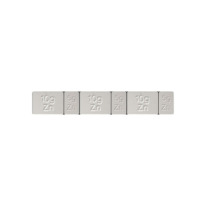 JBM (54884) Caja de 100 contrapesos autoadhesivos de zinc en forma de rombo - 45 g (3 x 5 g + 3 x 10 g)