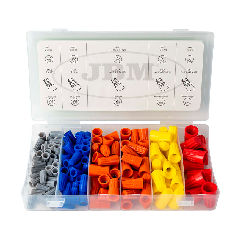 JBM (54940) Kit de Conectores de Cabo Roscados com 158 peças