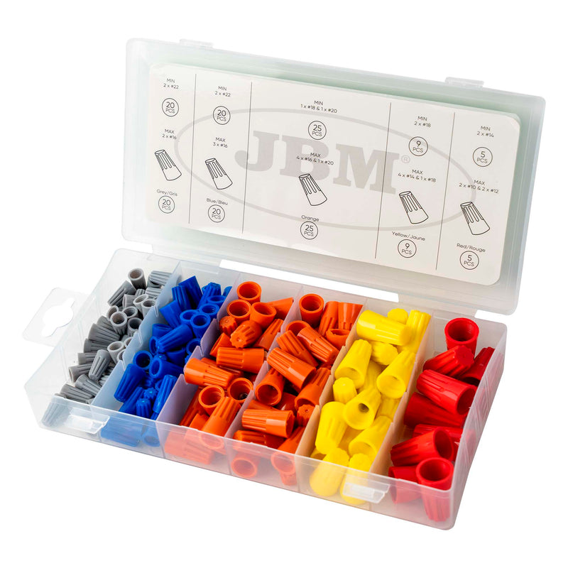 JBM (54940) Kit de Conectores de Cabo Roscados com 158 peças