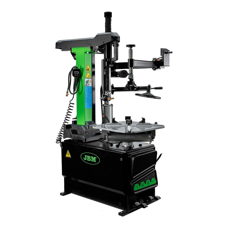 Desmontadora de neumáticos JBM (55022) con columna basculante automática y brazo de ayuda 380V