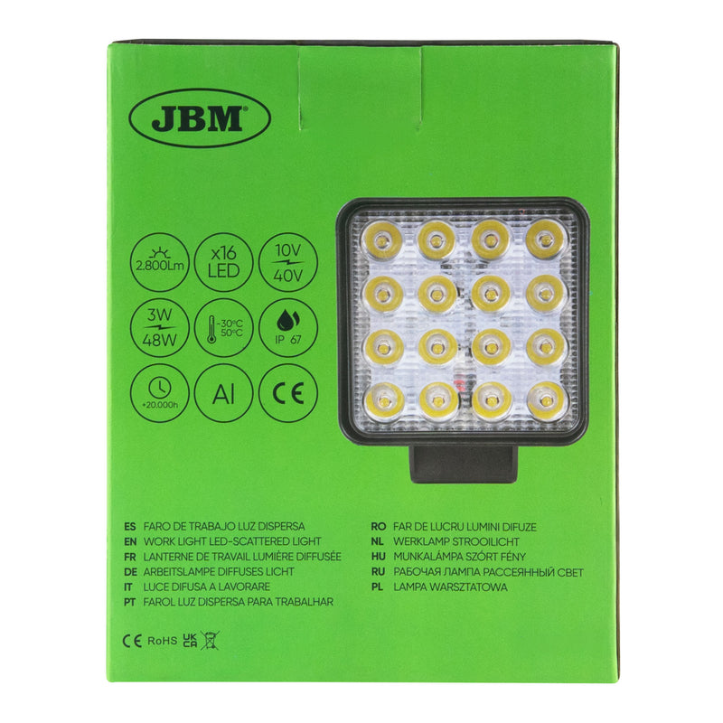 JBM (55050) 2800lm LED Headlight - Square