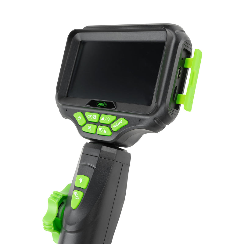 Endoscopio articulado bidireccional JBM (55121) con pantalla IPS, cámara HD e iluminación LED