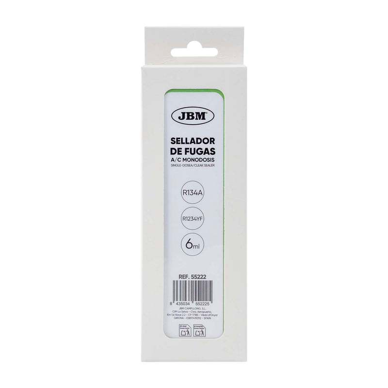 JBM (55222) Sellador de fugas de A/C monodosis (R134A / R1234yf)