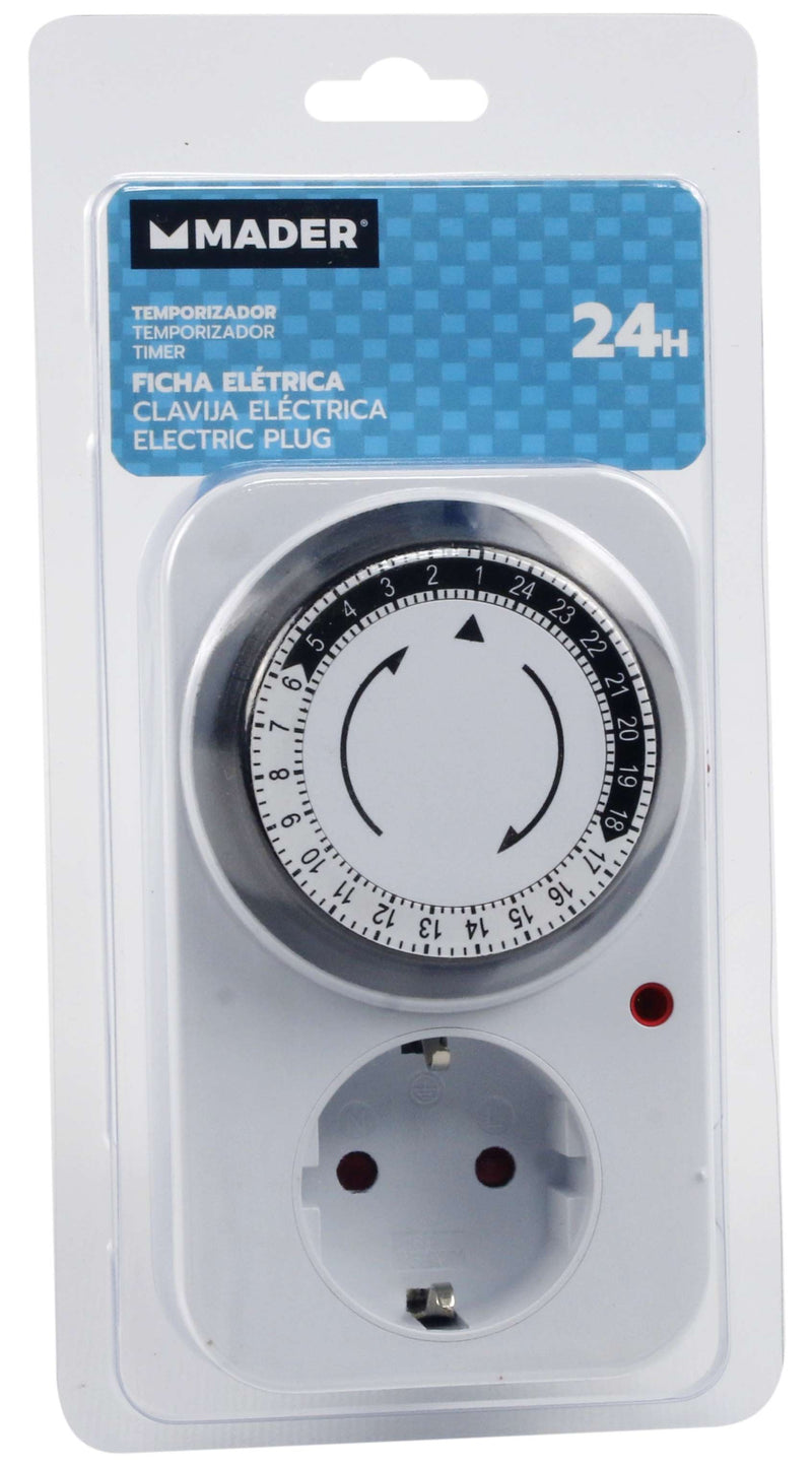 Ficha Eléctrica com Temporizador, 24H
