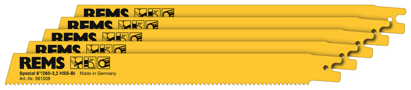 Lâminas de serra especiais REMS (561008 R05) 6"/260-3, 2 unidades, pacote com 5