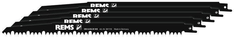 REMS (561118 R05) Saw Blades 290-5,0/6. 35, Pack of 5
