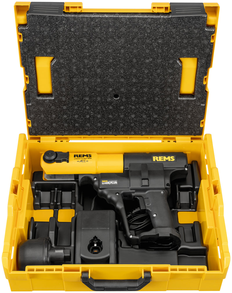 REMS (571019 R220) Batería de prensa de 14 V, paquete básico L-Boxx