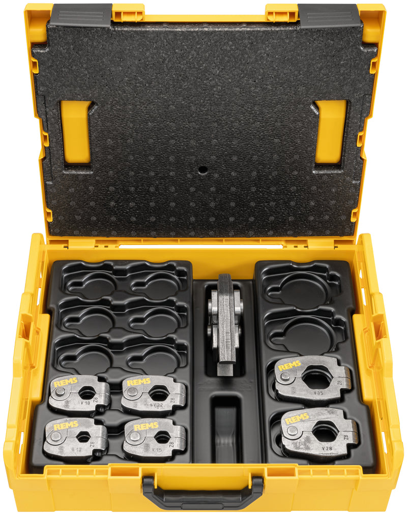 REMS (574629 R) Juego de anillos de prensado S V 12+15+18+22+28+35 Z8 L-Boxx