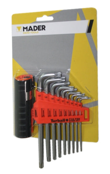 Chave Torx com Furo com Adaptador, 9Un