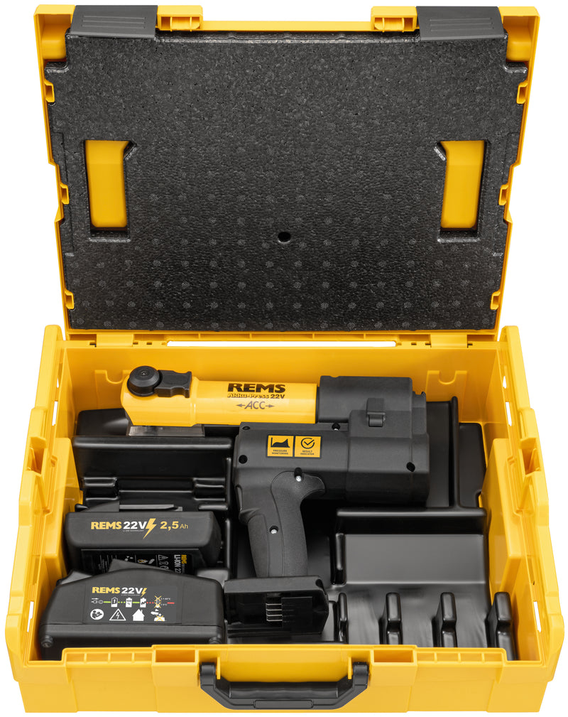 REMS (576011 R220) Batería de prensa de 22 V, paquete básico L-Boxx