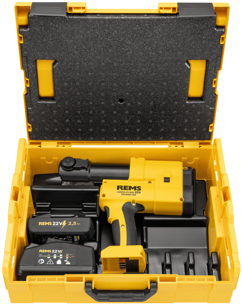 REMS (576015 R220) Batería de prensa 22 V conectada Paquete básico L-Boxx