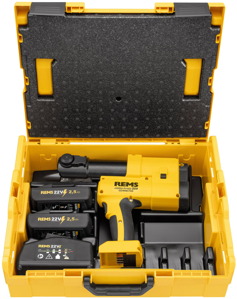 REMS (576026 R220) Batería de prensa 22V Connected Basic-Pack L-Boxx + Batería 2,5Ah
