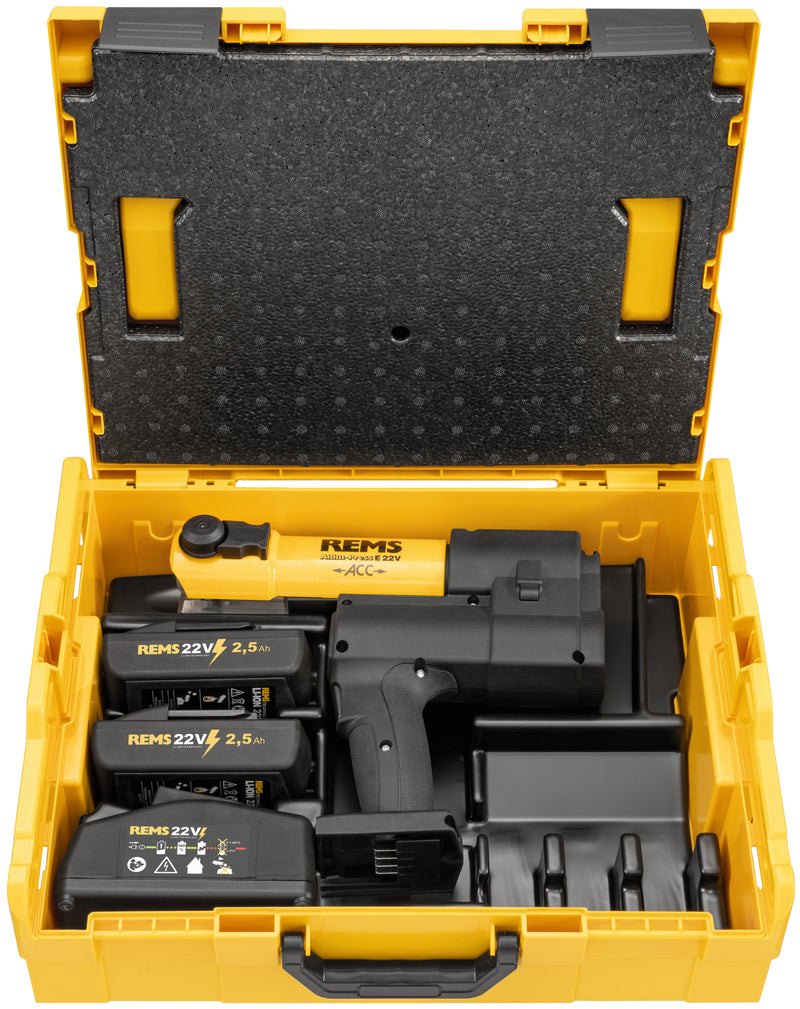 REMS (576061 R220) Akku-Press E 22V Acc Basic-Pack L-Boxx +Batt 2,5Ah