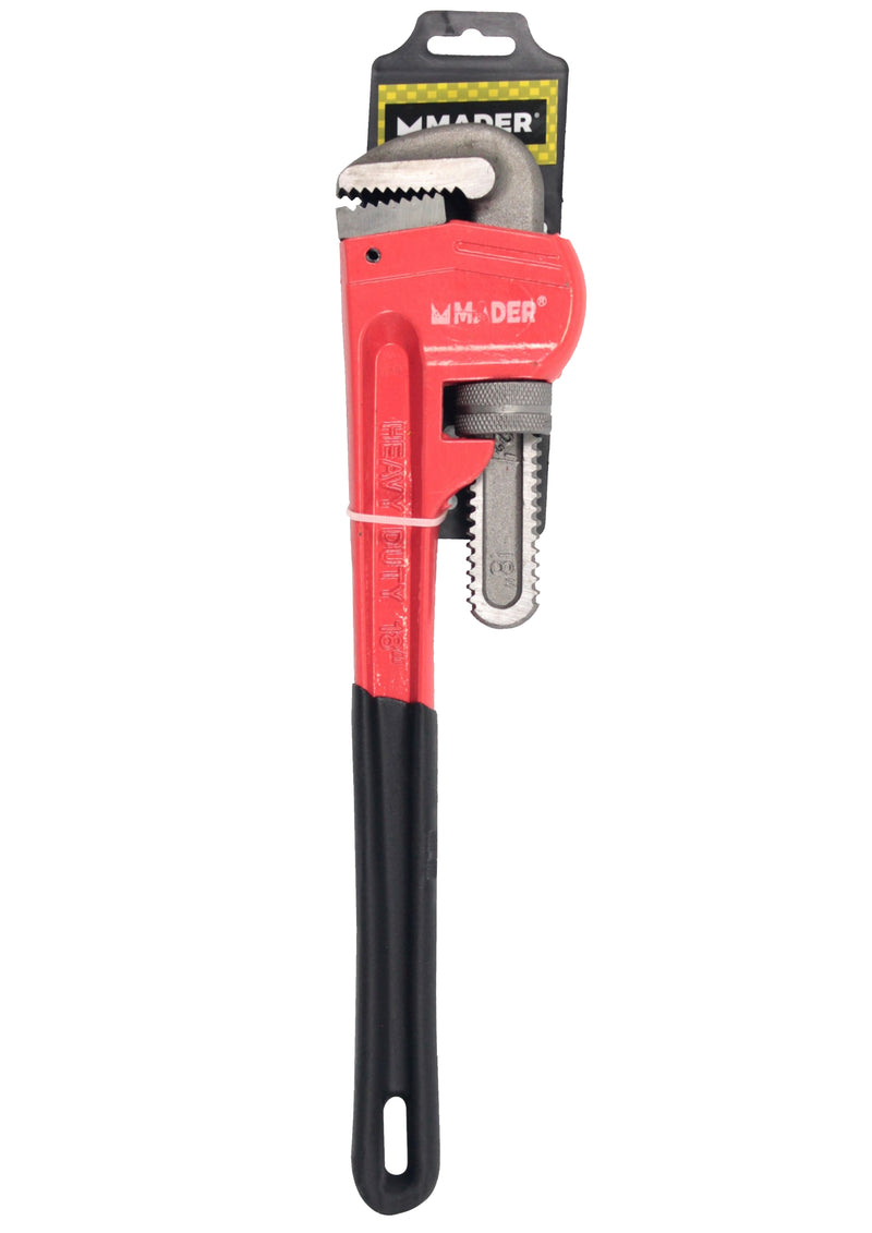 Llave para tubos Stilson, mango revestido, 450 mm - MADER®