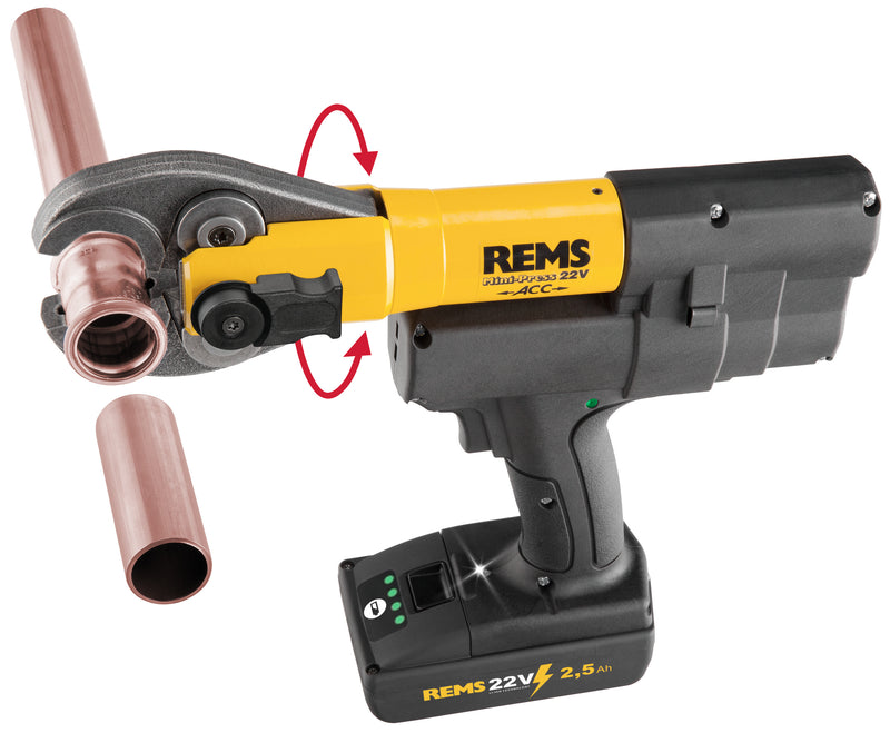 REMS (578048 R220) Mini-Press 22V Juego de accesorios V 15+22+28 L-Boxx