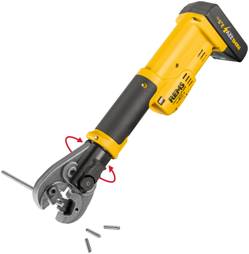 REMS (578041 R220) Mini-Press S 22V Juego de accesorios Th 16+20+26 L-Boxx
