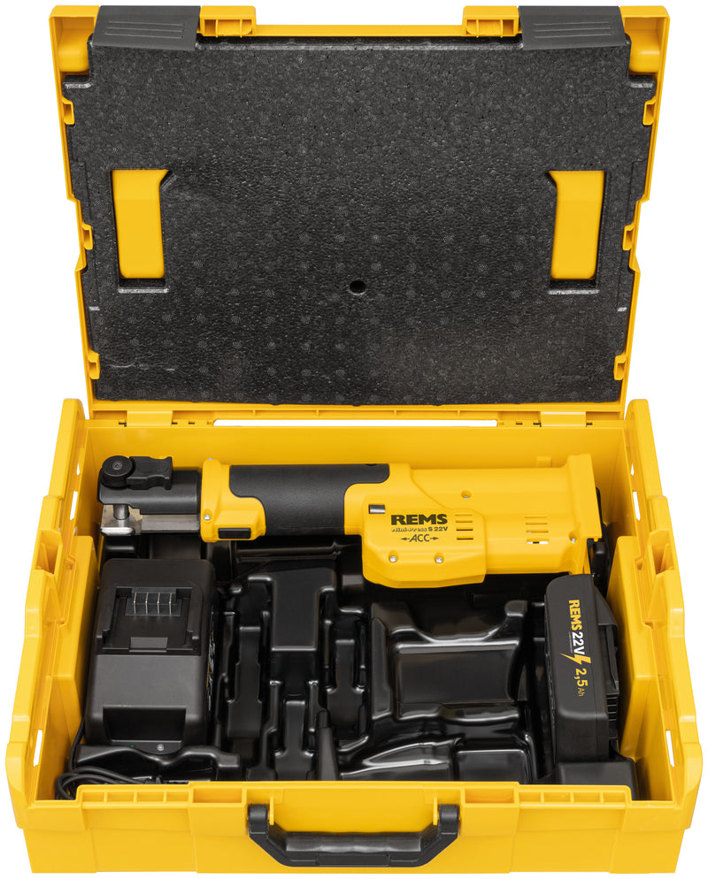 REMS (578016 R220) Mini-Press S 22V Acc Paquete básico L-Boxx