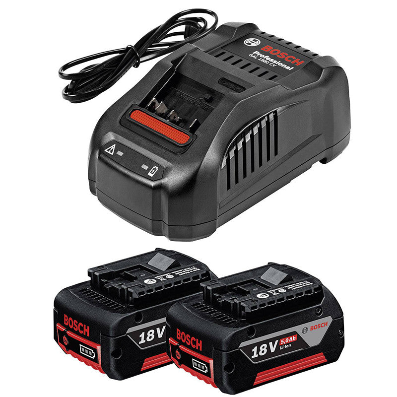 Conjunto de energia Bosch 2x GBA 18V 5.0Ah + GAL 1880 CV Profissional