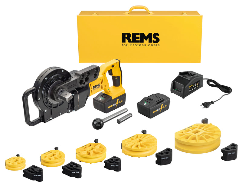 REMS (580080 R220) Curvo 22V Set 3/8+1/2+5/8+3/4+7/8"+Batt5,0ah