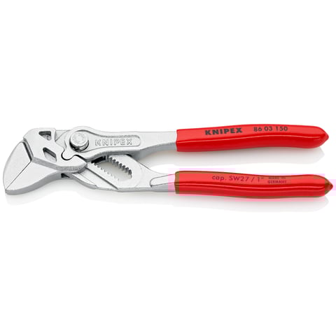 Alicate e chave Knipex (86 03 150) - Uma ferramenta multifuncional que combina um alicate e uma chave.