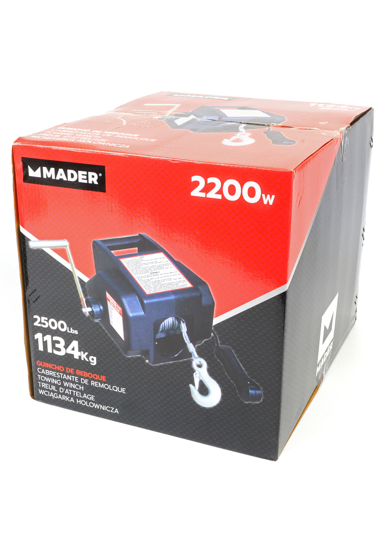 Towing Winch, 1134Kg /2500Lbs, 2200W - MADER®
