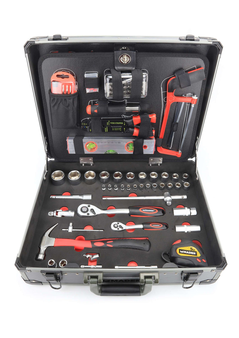 Mala com Ferramentas 1/4" - 1/2", 123un, CRV