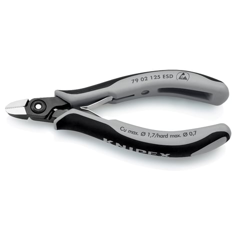 Alicate de corte lateral eletrónico de precisão Knipex (79 02 125 ESD)