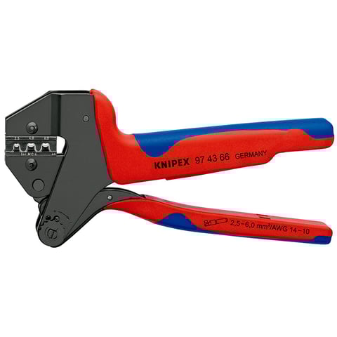 Knipex (97 43 66) Crimp System Pliers  MC4 & MC4 EVO2 For exchangeable crimping dies For MC4® Multi-Connect connectors (up to 6 mm²)