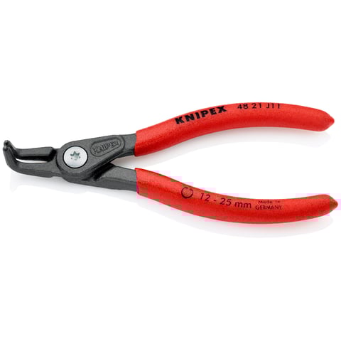 Alicate de precisão para anéis de retenção Knipex (48 21 J11) para anéis de retenção internos em furos.