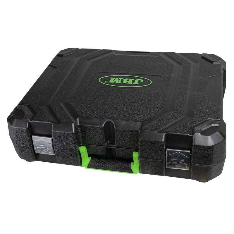 Kit de rebarbadora angular sem escovas JBM (60053C) de 125 mm e berbequim de impacto com estojo de armazenamento