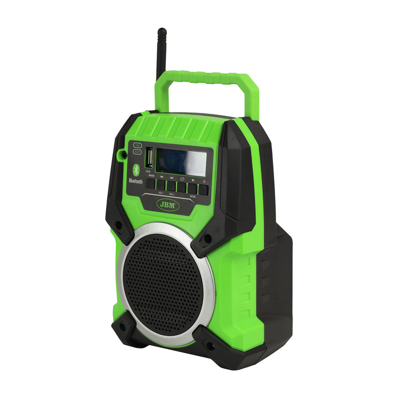 JBM (SÉRIE 569) 60055 Rádio sem fios + 60025 Carregador de 12 V + 60026 Bateria de iões de lítio de 2,0 Ah