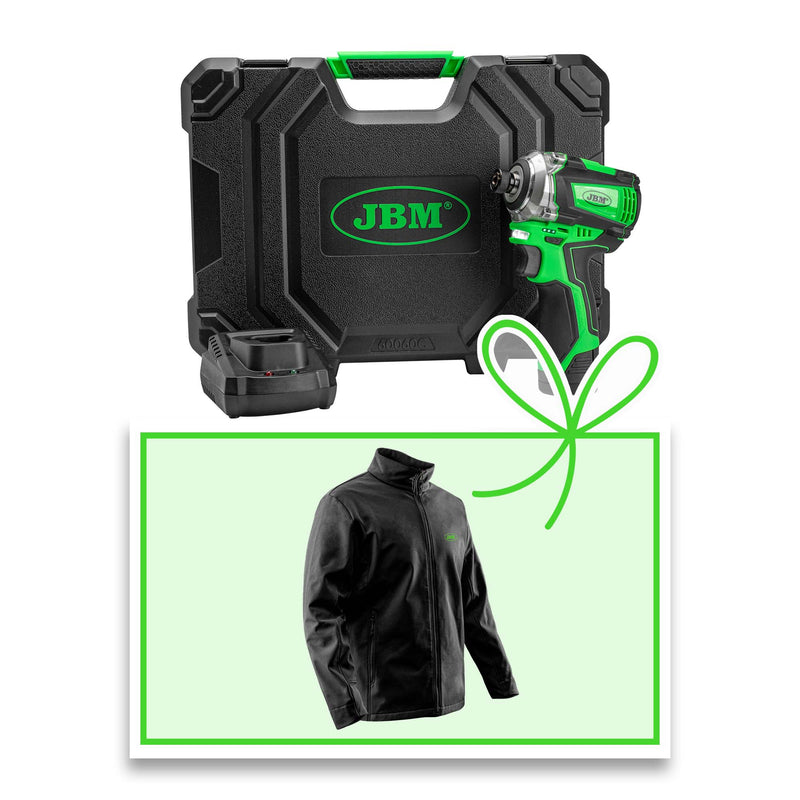 JBM (60060C-J3XL) Cordless Brushless Impact Driver 1/4" 150Nm with Case + Jacket 3XL