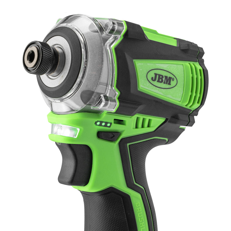 Atornillador de impacto sin escobillas JBM (60060) de 1/4" y 150 nm