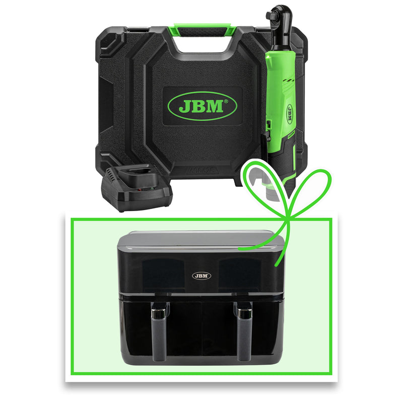 Llave de carraca inalámbrica JBM (60062C-F) de 1/2" - 12V con maletín + cargador