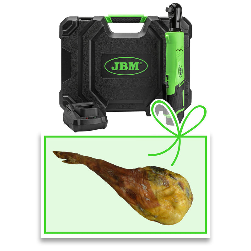 Carraca inalámbrica de 1/2" JBM (60062C-P) - 12V con maletín + Jamón