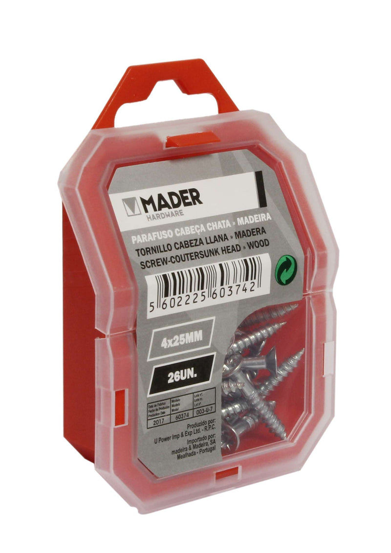 Tornillo avellanado para madera, 4x25, 26Un - MADER®