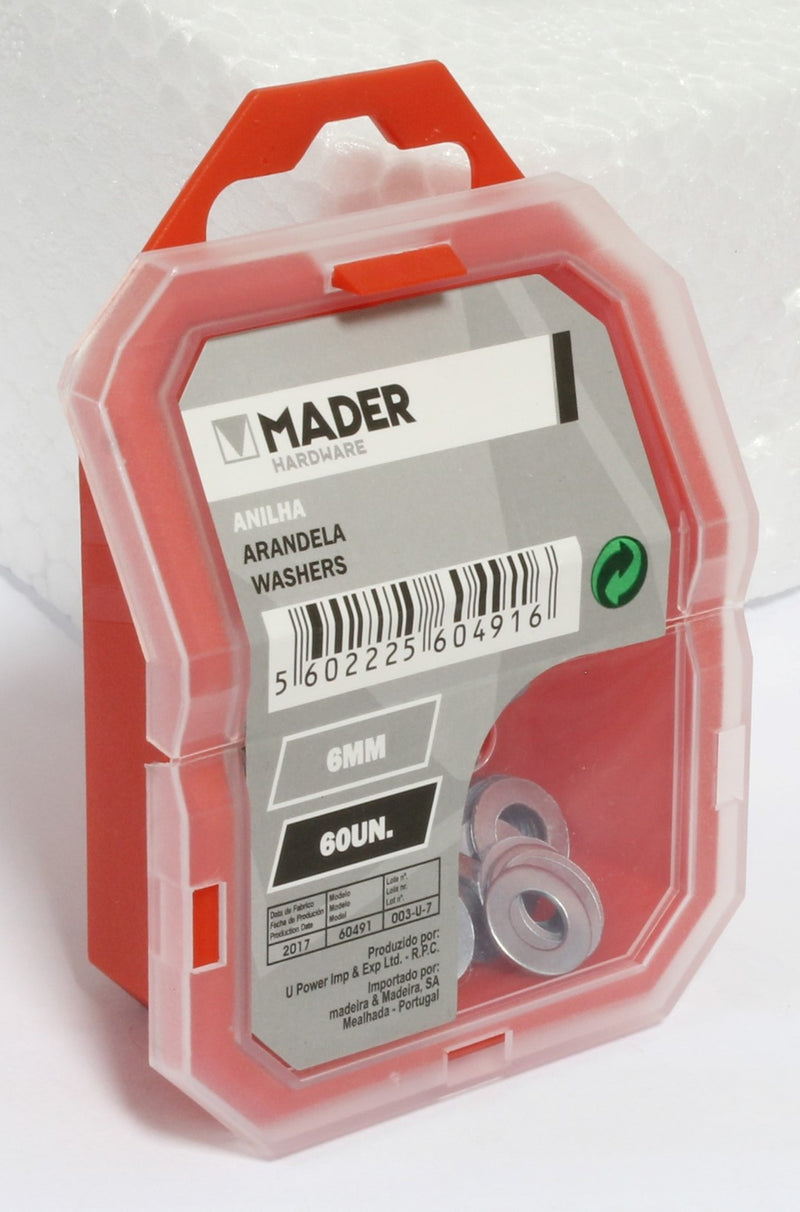 Arandelas de 6 mm, 60Un - MADER®