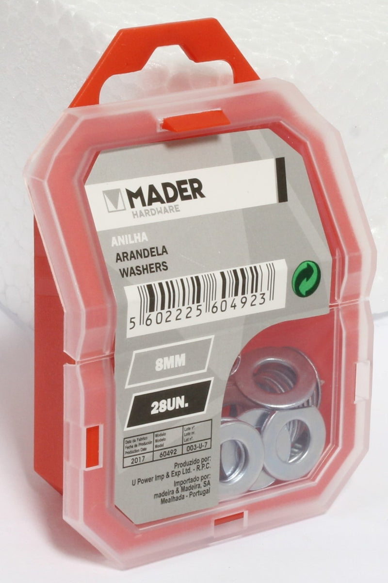 Arandelas, 8mm, 28Un - MADER®