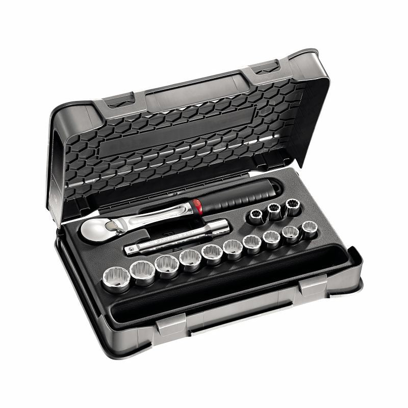 USAG (604 1/2 B) Surtido con dados bihexagonales en estuche de ABS (15 uds.)